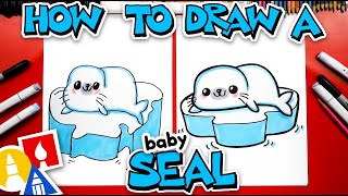 how to draw a baby seal cartoon