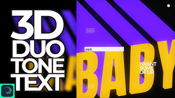 3D Duo Tone Text in Alight Motion 4.3 Tutorial