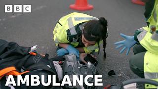 Paramedics Treat Teenager After Terrifying Motorcycle Crash Ambulance - Bbc