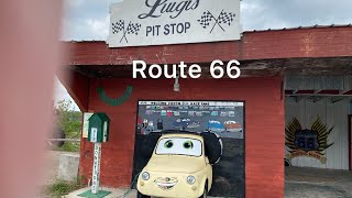 BOW TIES AND RICE ON ROUTE 66 CHECK OUT TOW-MATER FROM CARS MOVIE IN GALENA KANSAS