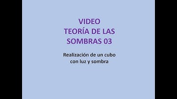 VIDEO TEORÍA DE LAS SOMBRAS 03: Realización de un cubo con luz y sombra.