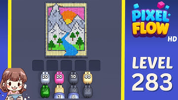 Pixel Flow Level 283 Solution Walkthrough