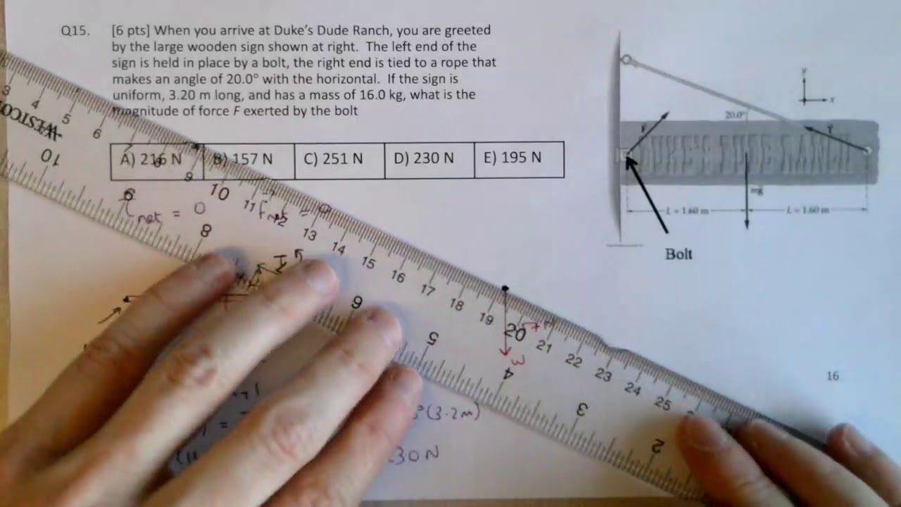 Static Equilibrium Review - Final Exam - YouTube