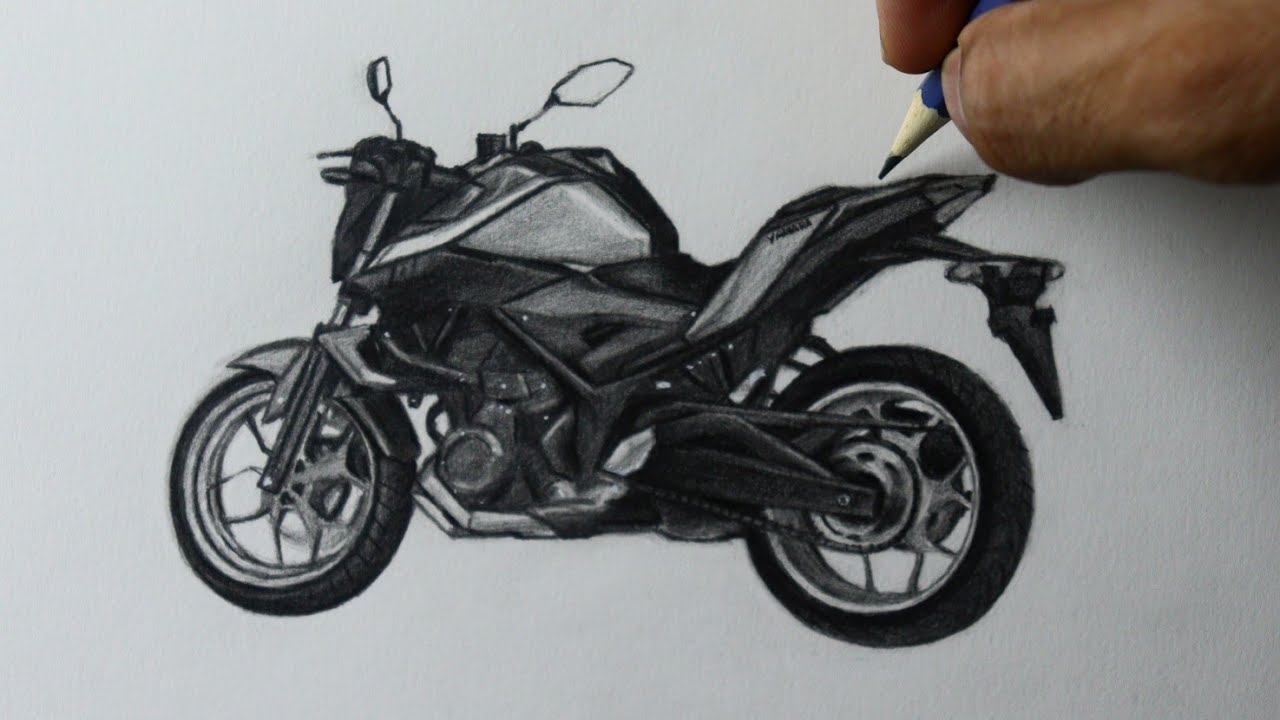 Como desenhar uma moto XJ6 - Yamaha 
