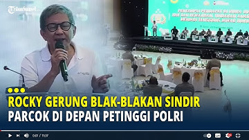 Rocky Gerung Blak-blakan Sindir Parcok di Depan Petinggi Polri