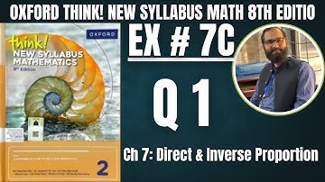 Exercise 7c Question 1 Oxford Think New Syllabus 8th Edition Math D2 Solutions