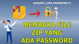 cara buka file zip yang dipassword tapi lupa password
