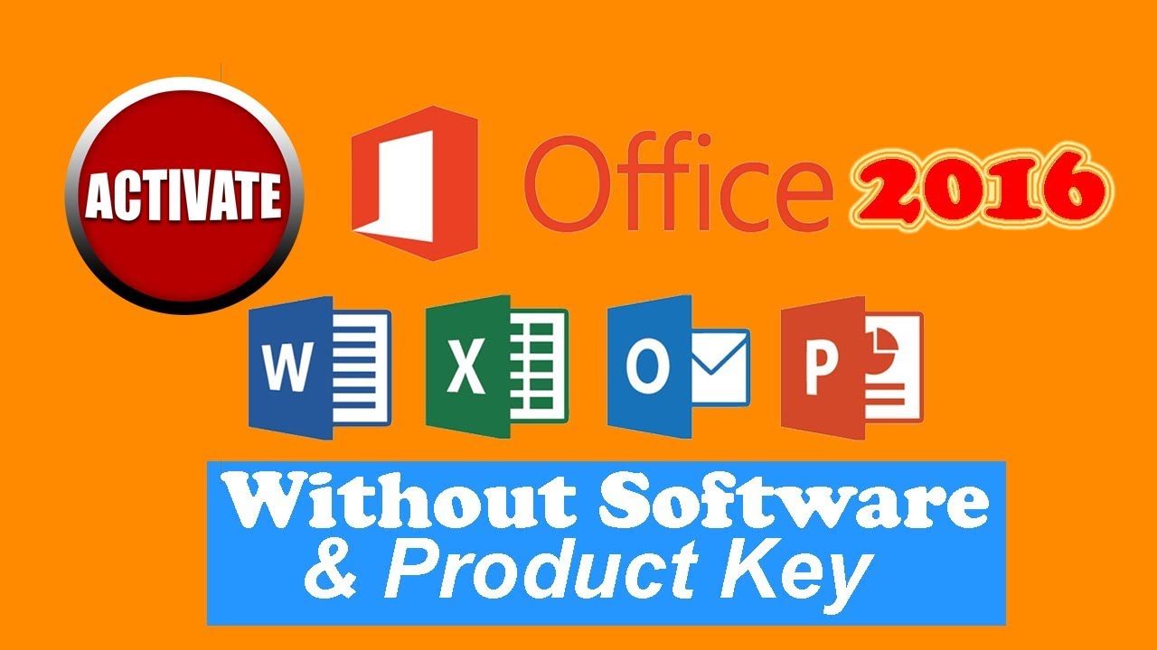how to activate office 2016 without a ms account