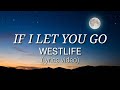 WESTLIFE - IF I LET YOU GO (lyrics video)