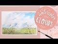 How To Paint Watercolor Clouds (Wispy, Realistic Tutorial)