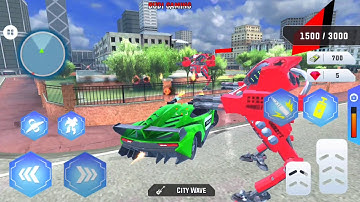 Flying Police Helicopter Car Transform Robot Games - Android Gameplay