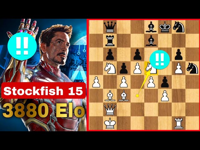 4000 Elo Rating Performance Knight Sacrifice of Stockfish 15 !! Stockfish 15  vs Leelazero 