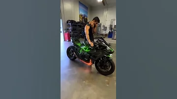 Ninja h2r exhaust sound 😵‍💫 this is not a superbike 🔥🔥 this is Thanos 😈😈 #shorts