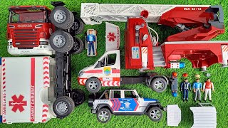 Mencari & Merakit Mainan Rusak | Mobil Polisi, Ambulans, Truk Pemadam