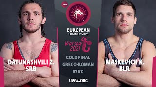 GOLD GR - 87 kg: Z. DATUNASHVILI (SRB) v. K. MASKEVICH (BLR)