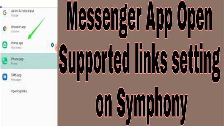 Messenger App Open Supported links setting on Symphony