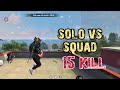 solo vs squad with AWM 15 kill !! free fire 🔥