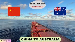 Brand New Ship sailing to AUSTRALIA 🇦🇺 | 15 days time lapse | Life inside, Bad Weather, Ship voyage