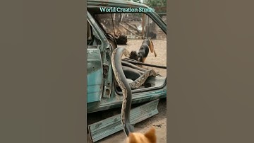 python Vs Dog #animals #animallover #shorts #shortsfeed #nature #wildlife #python #dog #ytfeed #yt