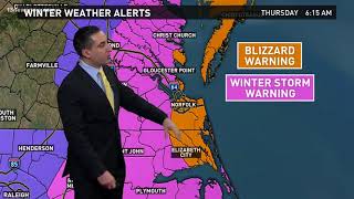 January 4, 2018 Blizzard Forecast, 6 a.m. update