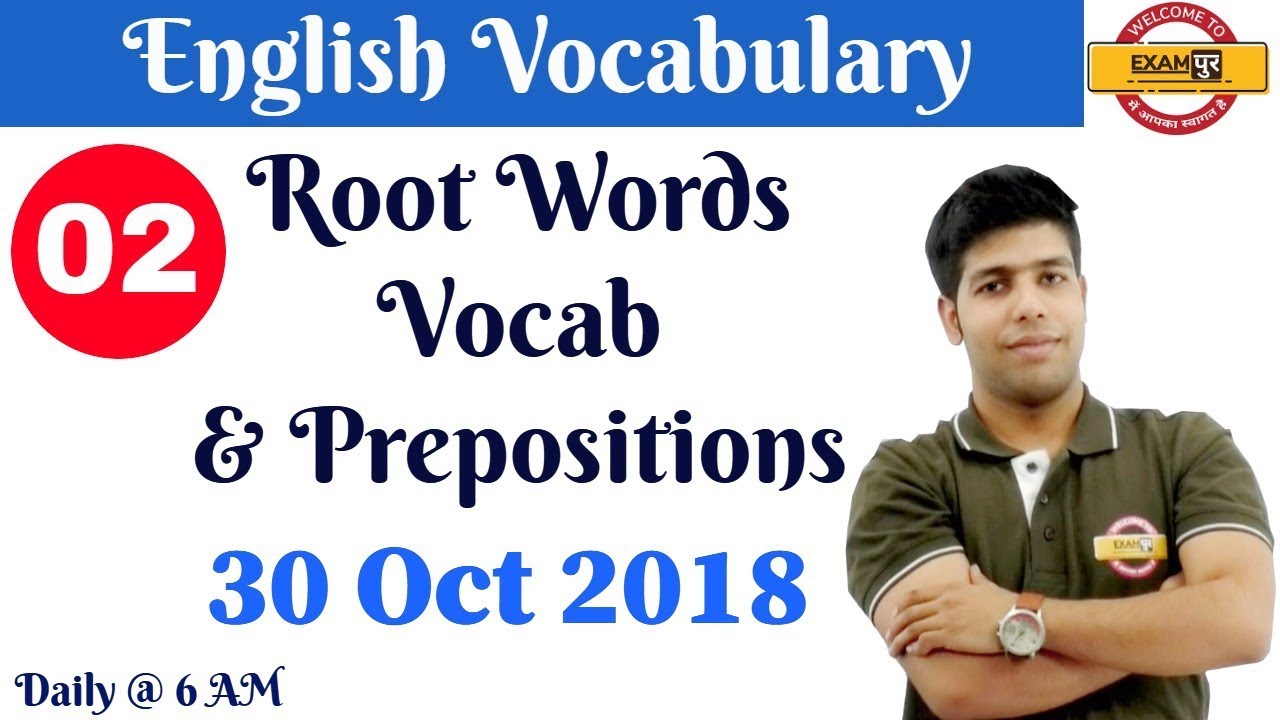#English Vocabulary | Root Words Vocab & Prepositions With Tricks | By ...