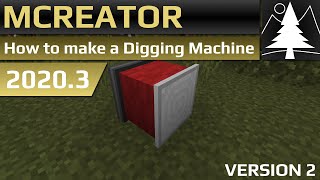 MCreator: Tutorial | How to make a Digging Machine V2 | 2020.3