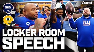 Coach Brian Daboll's Postgame Locker Room Victory Speech | New York Giants