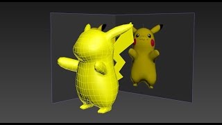 3ds Max Pokemon Pikachu Low Poly modeling Part 1