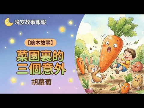 【 晚安故事報報 】EP137《 菜園裏的三個意外_胡蘿蔔 》｜兒童故事繪本｜幼兒睡前故事