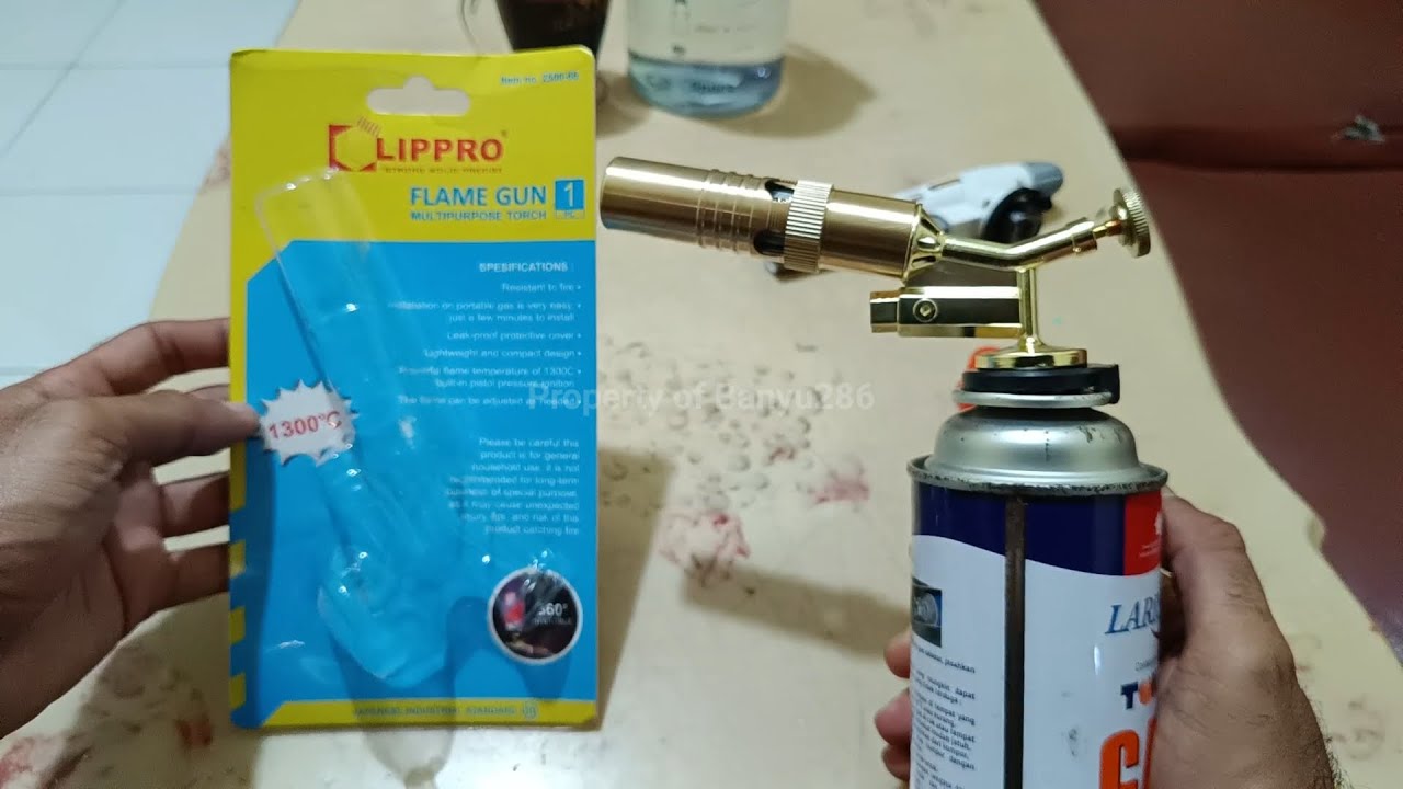 Review Flame Gun/Gas Torch Merek LIPPRO Bahan Full Kuningan