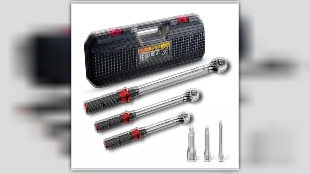 Mechanical Torque Wrench Set 3Pc 4165 Ftlb with 3 Extension Rods for Bicycle Motorcycle Auto Indust