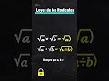 Leyes de los Radicales en 1 MINUTO 🔥 | Matemáticas Fácil #shorts