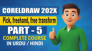 Corel Draw 202x | How to use pick, freehand, free transform tools | Part 5 | Lunar Computer College