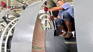 Maxsen conveyor spiral conveyor belting assembly | motorized spiral conveyor | vertical delivery