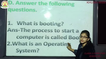 DAV SCHOOL TUTORIAL CLASS 2 COMPUTER CHAPTER 3 EXERCISE BY KHUSHI MISS