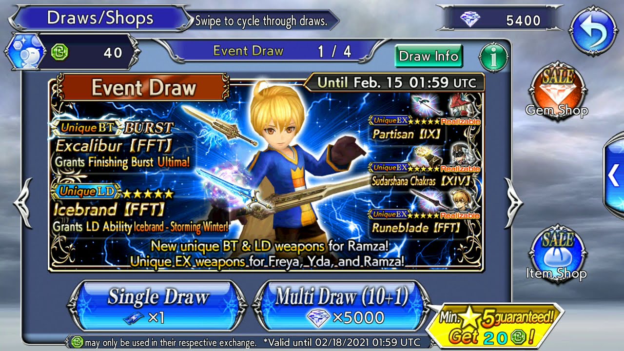 Ramza Banner 1 LDBT Multidraw First Pull