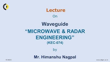 MICROWAVE & RADAR ENGINEERING LECTURE 06 