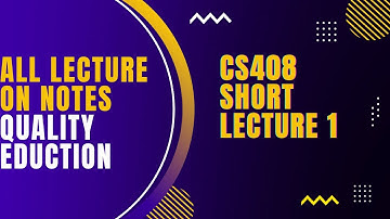 Cs408 Short Lecture ||HCI (Human Computer Interaction) Lecture No 1 with notes||HCI in Urdu