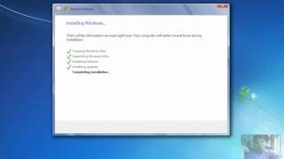 This video shows how to install windows 7 on your computer. insert the
dvd into computer's dvd-rom drive, and restart ...