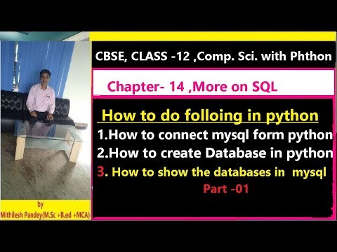 How to connect mysql to python and create and show databases in python