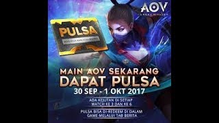 Cara dapat Pulsa gratis di game AOV !! 100% Work | Event Now