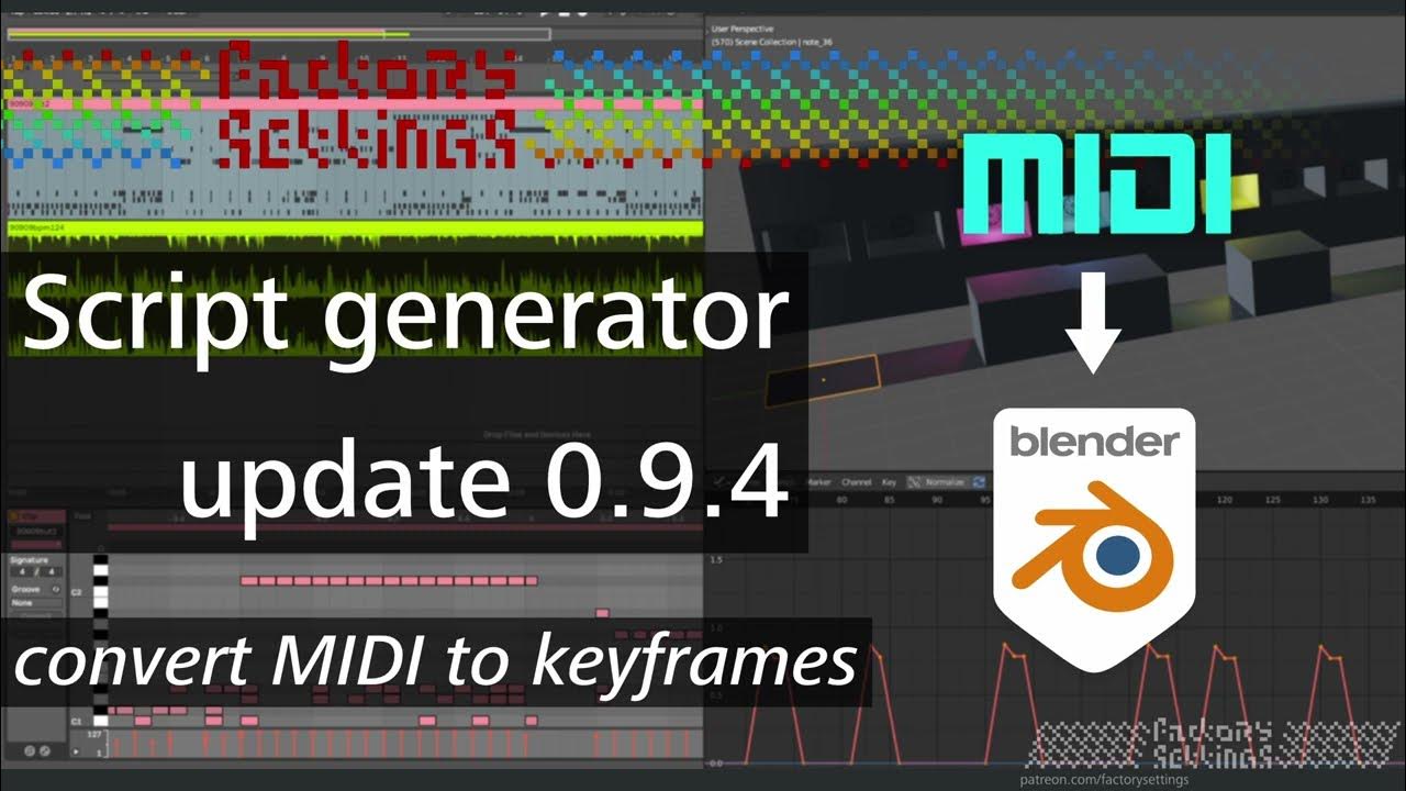 MIDI to Keyframe convertor for Blender now supports Multiple Channel
