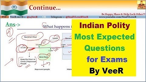 Indian Polity- Most Expected Questions for Exams (UPSC/PSC/SSC/IBPS) By VeeR