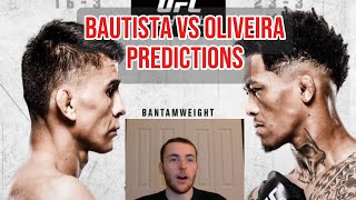 UFC Bautista vs Oliveira Full Card Predictions 
