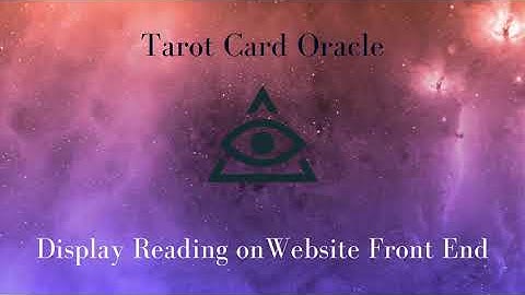8. How to Display your Reading on your Website in Tarot Card Oracle