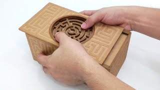 Cardboard Safe Box With a Maze Puzzle Lock | Cardboard Creation 2024