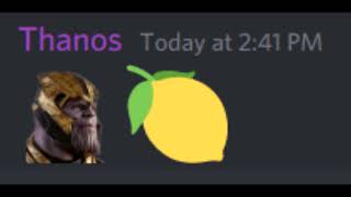 thanos eats a lemon