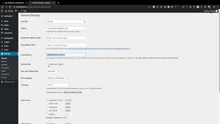 General Website Settings -  WordPress Training Course Part 2