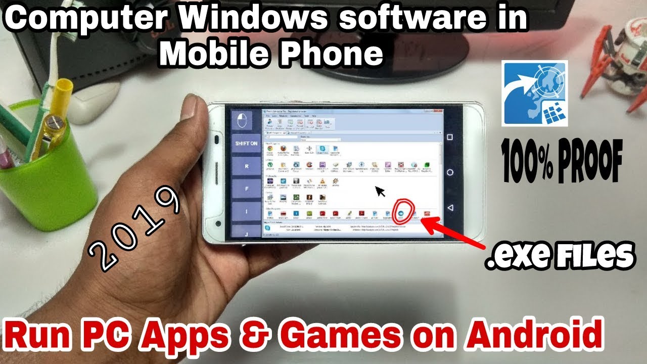 How To Run Install PC Software Games In Android Phone Windows exe 