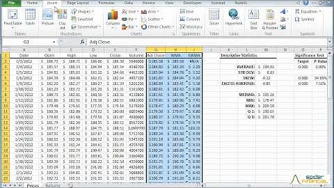 Times series stationarity in Excel - UPDATED